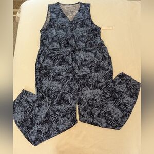 Uncover Jumpsuit Blue & Black Size 2X